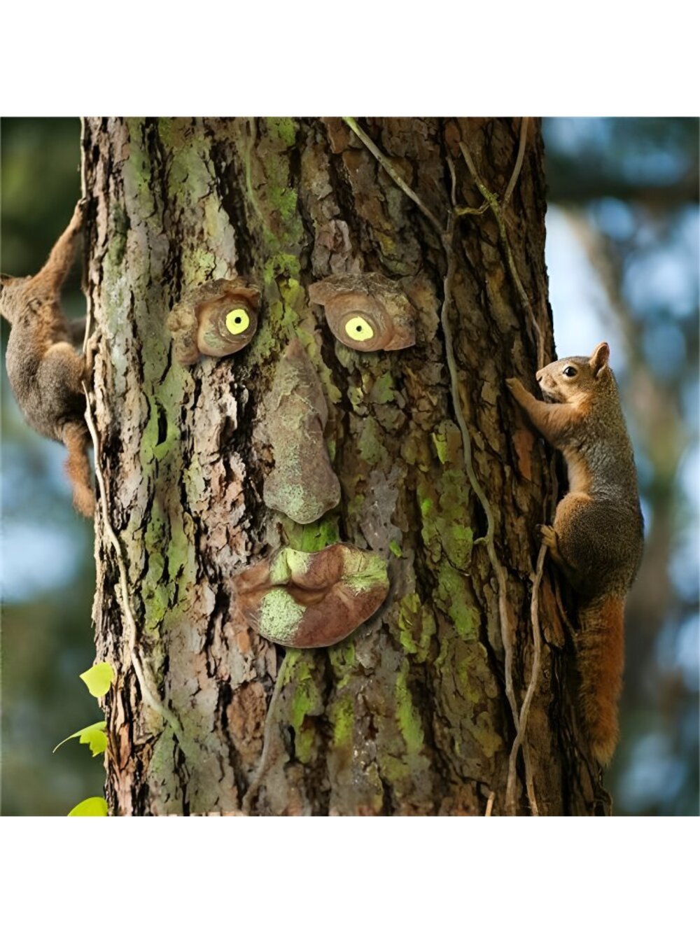 Tree Face Outdoor Statues Old Man Tree Hugger Bark Ghost Face Decoration